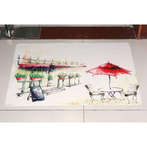 Wrinkle Resistant Neoprene Rubber Sheet Logo Fine Fabrics 3D Print Door Mat