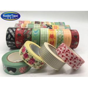 Custom Printed Foil Washi Paper Tapes For Planner Colorful Gold Masking Tape