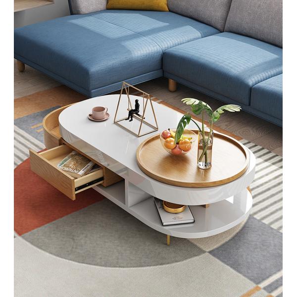 Quality White Marble Top Coffee Table Multifunctional Oval Marble Coffee Table wholesale