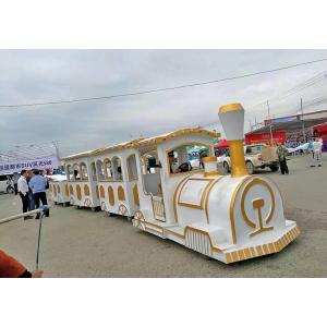 Cheap Commercial Square Ride On Trains For Adults Four - Wheel Steering System for sale