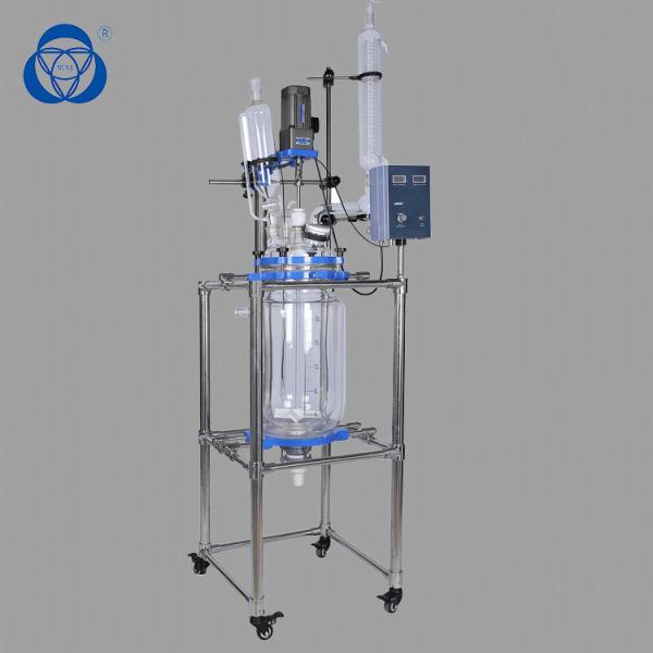 Quality High Borosilicate Glass Reactor Vessel , Single Layer Glass Reactor  Double Walls wholesale