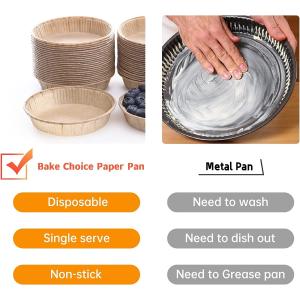 Mini Baking Paper Pie Pan Tart Mold Pie Wood Pulp