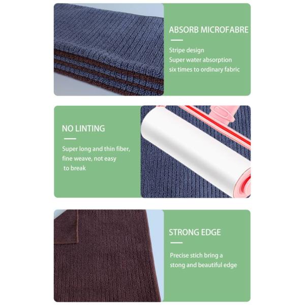 Super Soft Microfiber Dust Cloths Car Cleaning Towel Navy Blue 16 Inch