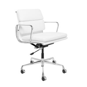 China Modern Executive Leather Office Chair Soft Pad Aluminum Frame / Swivel Leather Office Chair on sale