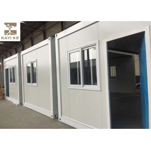White Prefabricated Container House , Fire Proof Prefab Double Container House