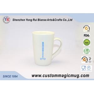 White Porcelain Big Temperature Sensitive Coffee Mugs Personalized