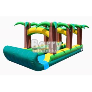 Commercial Double Lane Jungle Inflatable Blow Up Water Slides 0.55mm PVC