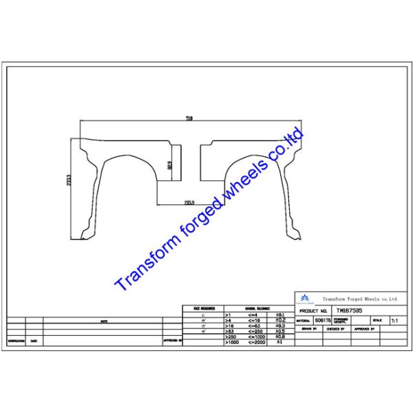 TM187505 18X7.5 inches forged wheels monoblock wheels blanks Dimple style barrel