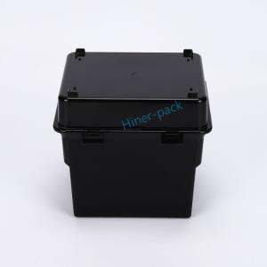 Black ESD Wafer Shipping Box 6 Inch Vertical Carrier For Clean Room