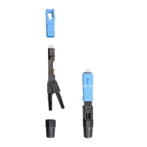 Alligator screw clip, push-pull ring, SM, 60mm, for drop cable, flat input, SC