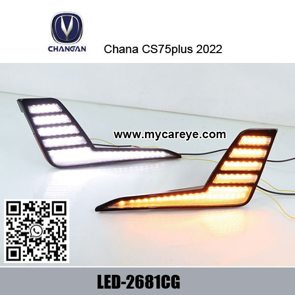 Quality Chana CS75 Plus 2022 LED DRL driving lights car fog light aftermarket led running lights for cars wholesale