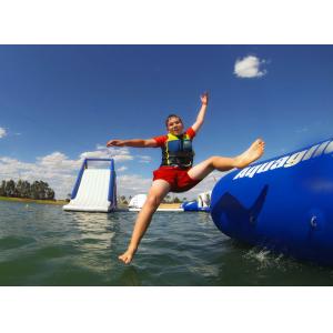 Blue Obstacle Course Water Games Inflatable Aqua Park For Luxury Resort