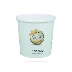 Purple Paper Soup Cups , Insulated Disposable Soup Bowls With Logo Printing