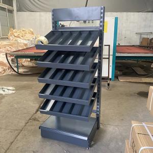 Factory Custom Size Color logo frosted gray hardware store shelves pharmacy