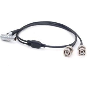 Sound Devices BNC Timecode Cable 0B 5 Pin Right Angle To Double BNC