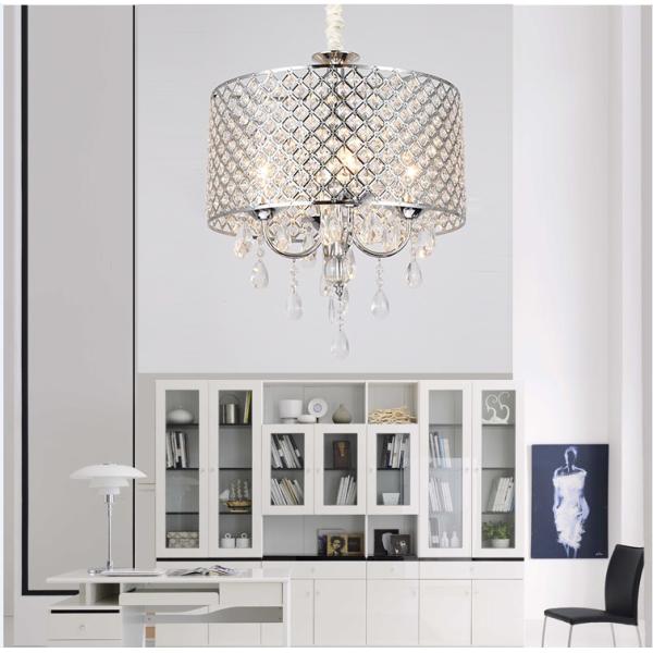 Modern Chandelier Ceiling Lighting with Crystal Lampshade Lighting Dining room Kitchen Hanging Lamp (WH-MI-77)