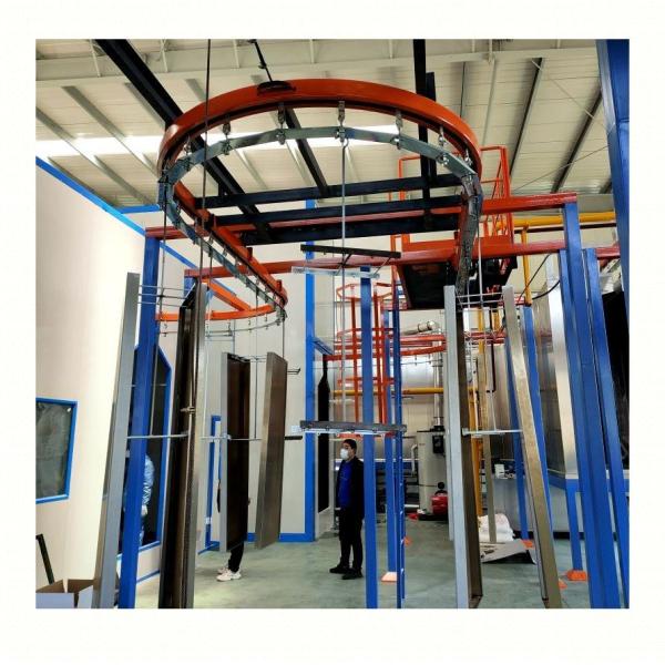 Precise Overhead Conveyor Vertical Powder Coating Line Industrial Paint Line For Heavy Oversized Products
