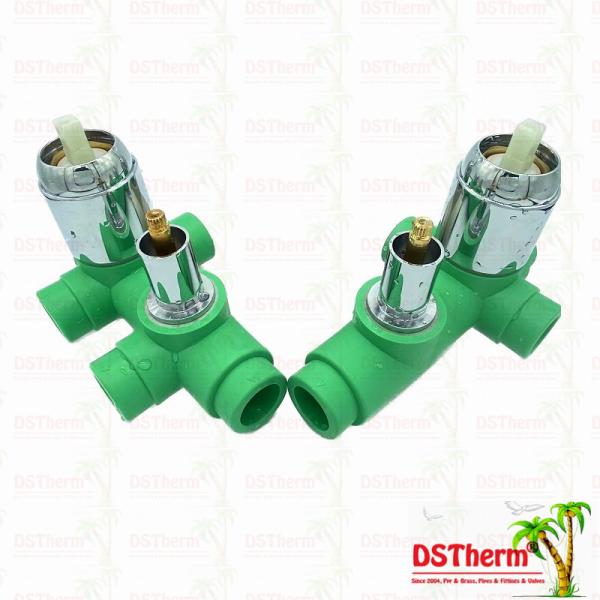 Four Ways Square Panel PPR Mixer Shower Valve For Sanitary Ware