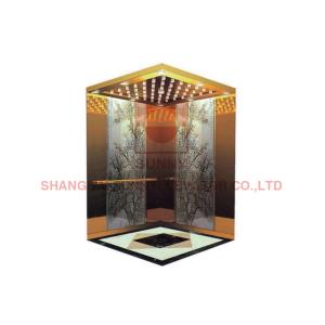 Stainless Steel Mirror Home Panoramic Passenger Elevator Lift With Small Machine