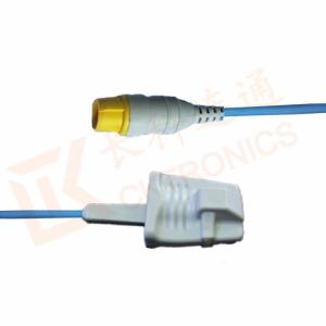 MEK Spo2 Probe Sensor 8 Pin Reusable SpO2 Sensor Adult Silicone Soft Tip
