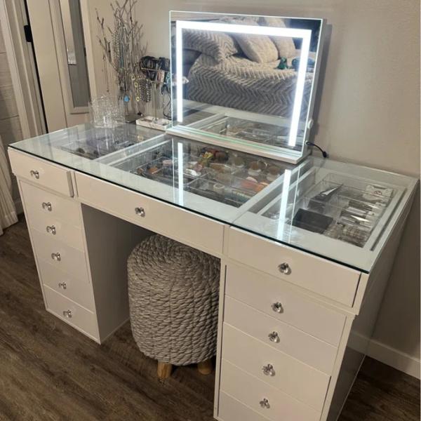 Mounted Hollywood Bathroom Mirror Electric Magnifying With Light