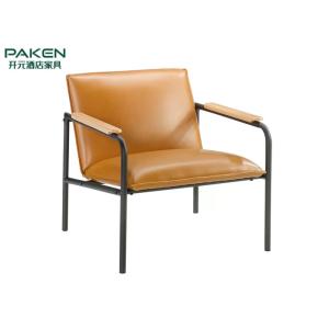 Minimalist Single Lounge Armchair Iron Frame With Cushion Back Easy Put Antique