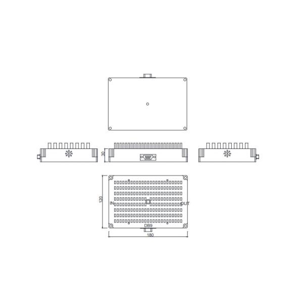 43-46 GHz Narrow Band LNA Psat 41W Low Noise Figure Amplifier For Millimeter-Wave Communication