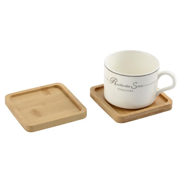 Quality 6- Cork/PU Coaster Cups Set With Absorbent Special Design Base wholesale