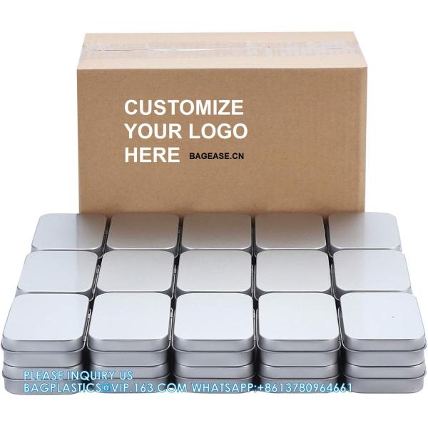 Quality Metal Rectangular Empty Hinged Tins - Pack Of 40 Silver Mini Portable Box Small Storage Kit & Home Organizer With Lids wholesale