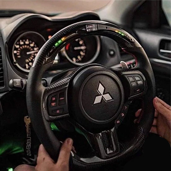 Quality Mistubishi Series Customized Design Steering Wheel With Black Grip wholesale