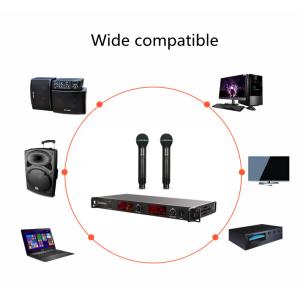 UHF Dual-Channel Lavalier Wireless Microphone System with LCD Screen