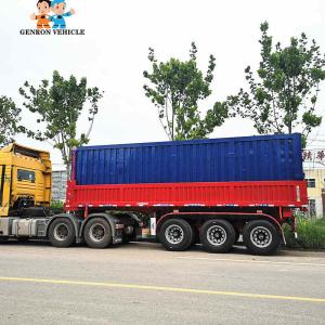 China Genron Air Suspension Rear Tipper Semitrailer Used To Transport 40FT Containers With 3 Axles on sale