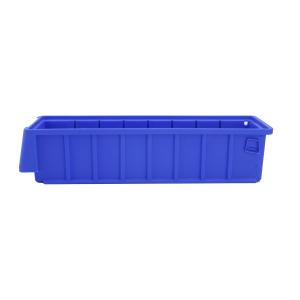 Customized Logo Stackable Plastic Shelf Bin Storage Crate with Dividers Solid