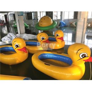 Big Yellow Duck Animal Floats Inflatable Water Toys For Pool with Logo Printing