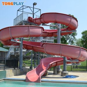 Commercial Outdoor Spiral Water Slide with Max Capacity >500kg and Allowable
