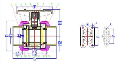 OEM DIN/ASTM 1/2" -4" Inch Pph True Union Ball Valve with EPDM O-Ring