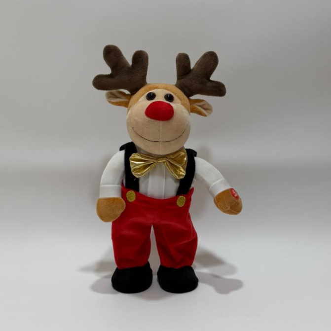 Singing & Dancing Christmas Santa And Deer