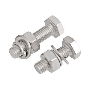 Stainless Steel A2 A4 DIN931 Partial Half Thread Hex Bolt And Nut And Washer