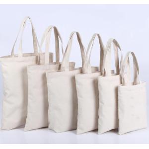 China Cotton Material standard size cotton tote bag Long Shoulder Belt Canvas Cotton Shopping tote Bag on sale