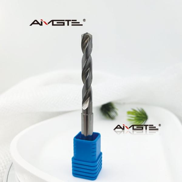 2 Flute DIN 6535 Carbide Drill Bit Solid Tungsten Carbide Straight Shank Drill For Steel Stainless HRC60 Hardness TiAlN Coated Precision CNC Drilling