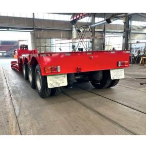 2/3/4 Axle Gooseneck Detachable Semi Lowbed Trailer , Lowboy Semi Trailer For