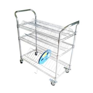 China Movable ESD Storage Shelves Single / Double Peak Wire Structure With Caster / Handle on sale