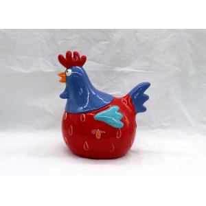 Customized Ceramic Coffee Jar , Rooster Design Easter Dolomite Cookie Jar