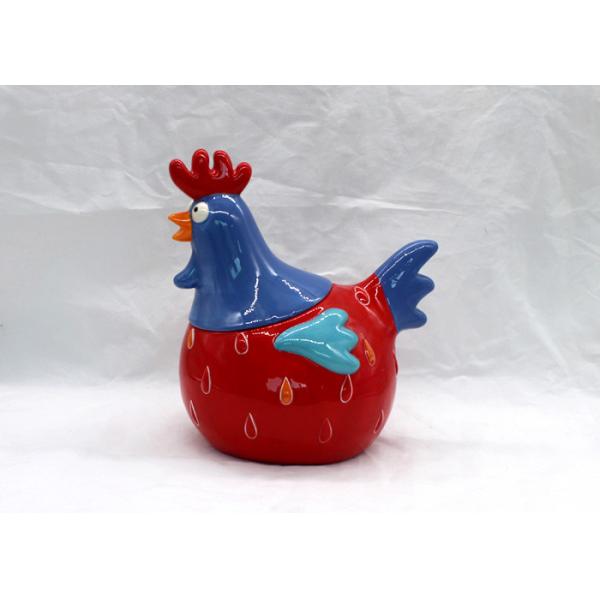 Quality Customized Ceramic Coffee Jar , Rooster Design Easter Dolomite Cookie Jar wholesale