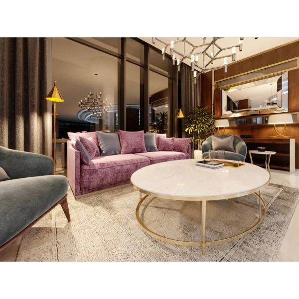 Immerse yourself in modern elegance with our L-Shaped Velvet Fabric Upholstered