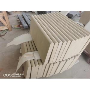 Bull Nose Beige Natural Sandstone Step Stone Round Edge For Outdoor Stair Steps