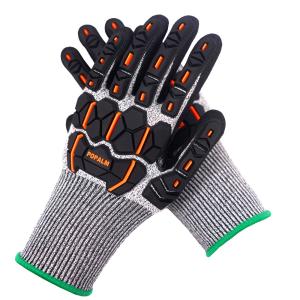 Custom TPR Anti Impact Work Gloves 13 Gauge Nitrile Coated Cut Resistant Hand