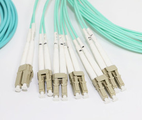 OM4 MPO UPC Fiber Optic Patch Cord , 4 8 12 24 Core Cable In Multimode