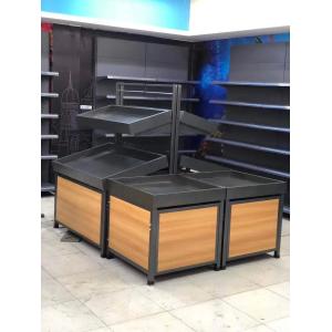 Supermarket Plastic Metal Steel Wooden Fruit and Vegetable Display Stands Rack