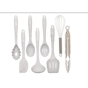 Multipurpose 8 Piece Kitchen Utensil Set , Antiodor Silicone Utensils Kitchen